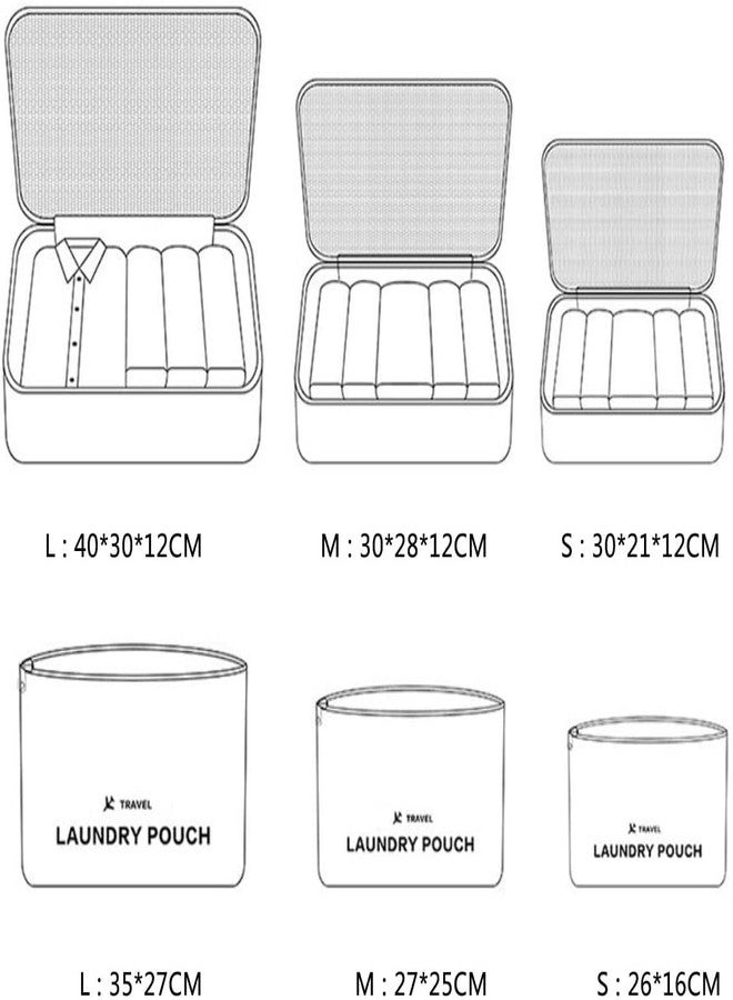 فوركلز مجموعة حقائب تنظيم السفر القابلة للطي من فوركلز 6 في 1 - 6 مكعبات وأكياس تعبئة - نايلون وبوليستر مقاوم للماء - أزرق داكن - Image 2